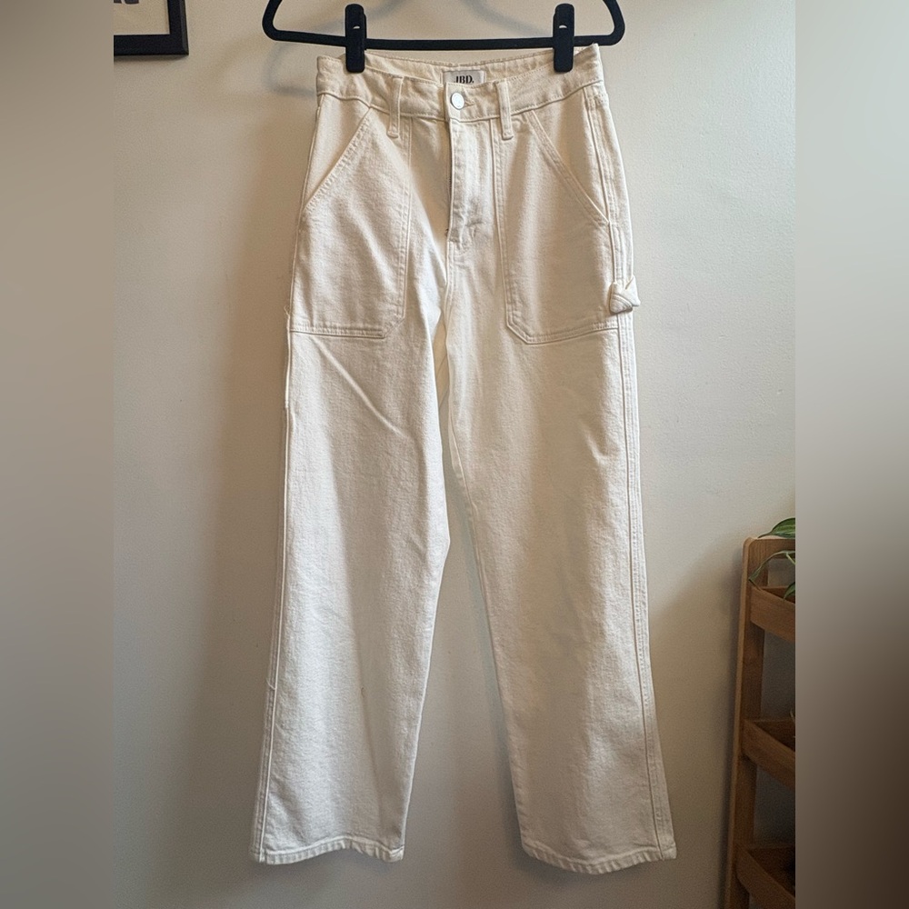 White Wide Pants Carpenter Jeans